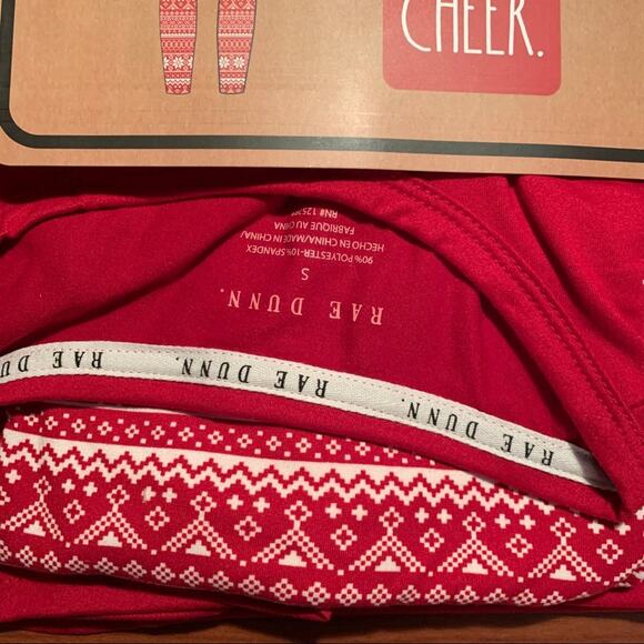 Rae Dunn Holiday Thermals Base Layer Set Cheer Pajama Set NWT - Picture 7 of 9